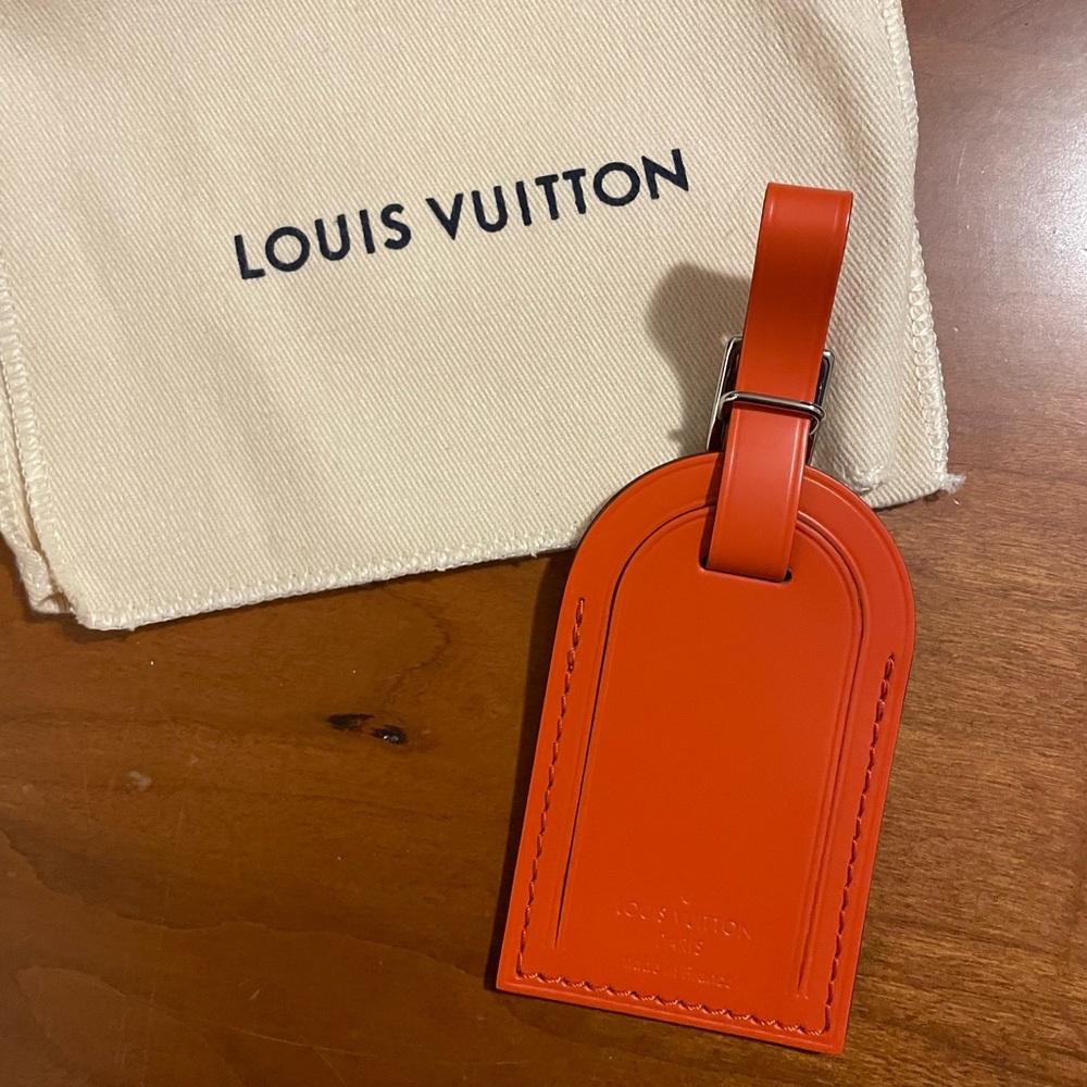 NEW Louis Vuitton Orange Luggage Tag